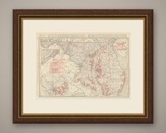 Antique Map of Maryland and Delaware, with Baltimore Inset, Rand McNally, 1899