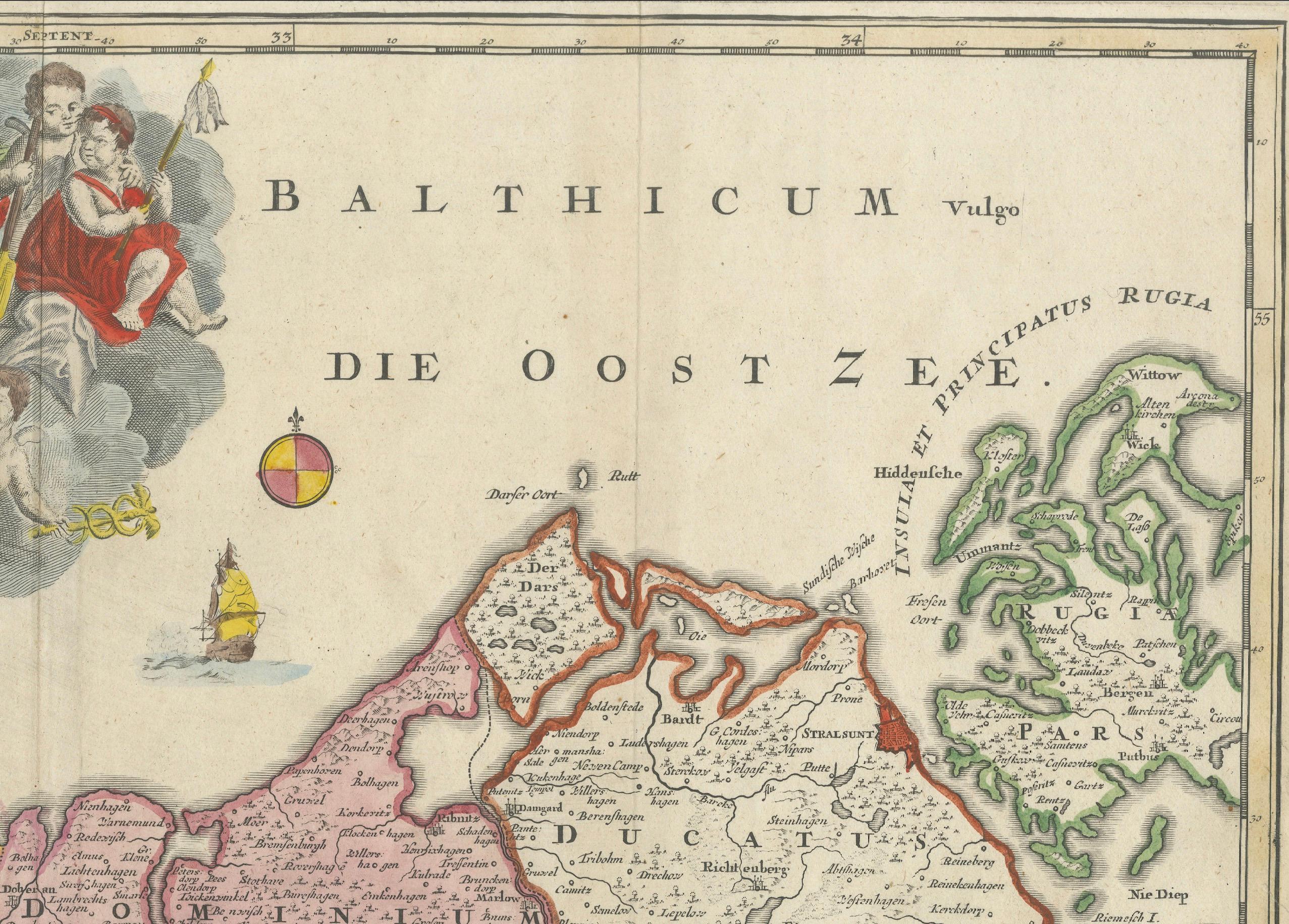 Antique Map of Mecklenburg-Vorpommern by J.B. Homann, c.1720

Old colored antique map of Mecklenburg-Vorpommern by Johann Baptist Homann. This stunning map, titled 