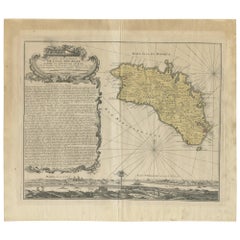 Antique Map of Menorca / Minorca by Homann Heirs '1757'