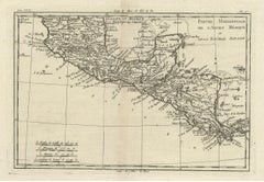 Antique Map of Mexico by R. Bonne, circa 1780
