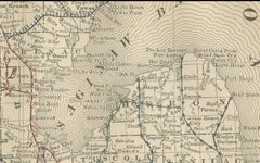 Antique Map of Michigan – The Wolverine State with Railroads & Counties, 1888