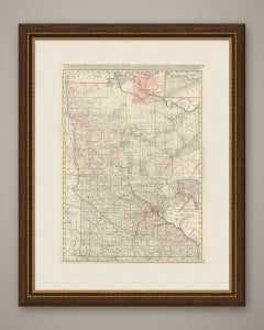 Antique Map of Minnesota, The North Star State, Rand McNally, 1899