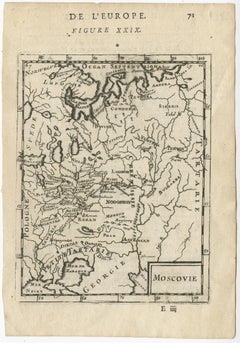 Antique Map of Modern Day Ukraine and Russia Titled Moscovie 'Moscow', Ca.1683