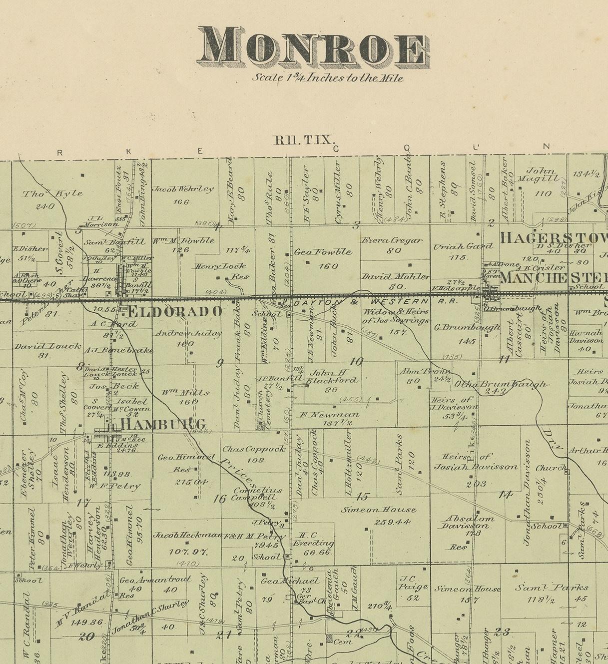 monroe county ohio map