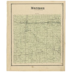 Antique Map of Monroe County 'Ohio' by Titus '1871'