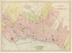 Antique Map of Montreal, with Mount Royal Park, Rand McNally, 1899