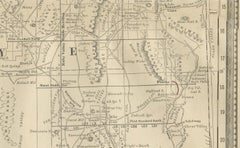 Antique Map of Nevada – Railroads, Mining Camps & Counties, 1888