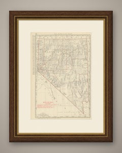 Antique Map of Nevada, The Silver State, Rand McNally, 1899