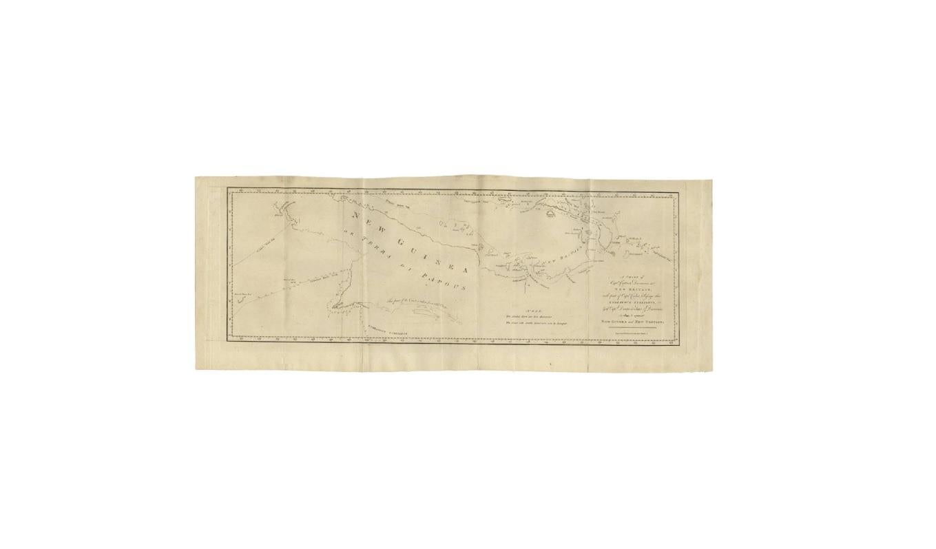 Antique Map of New Guinea and New Britain by P. Carteret, circa 1773 In Good Condition For Sale In Langweer, NL