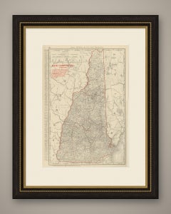 Antique Map of New Hampshire, The Granite State, Rand McNally, 1899