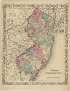 Used Map of New Jersey
