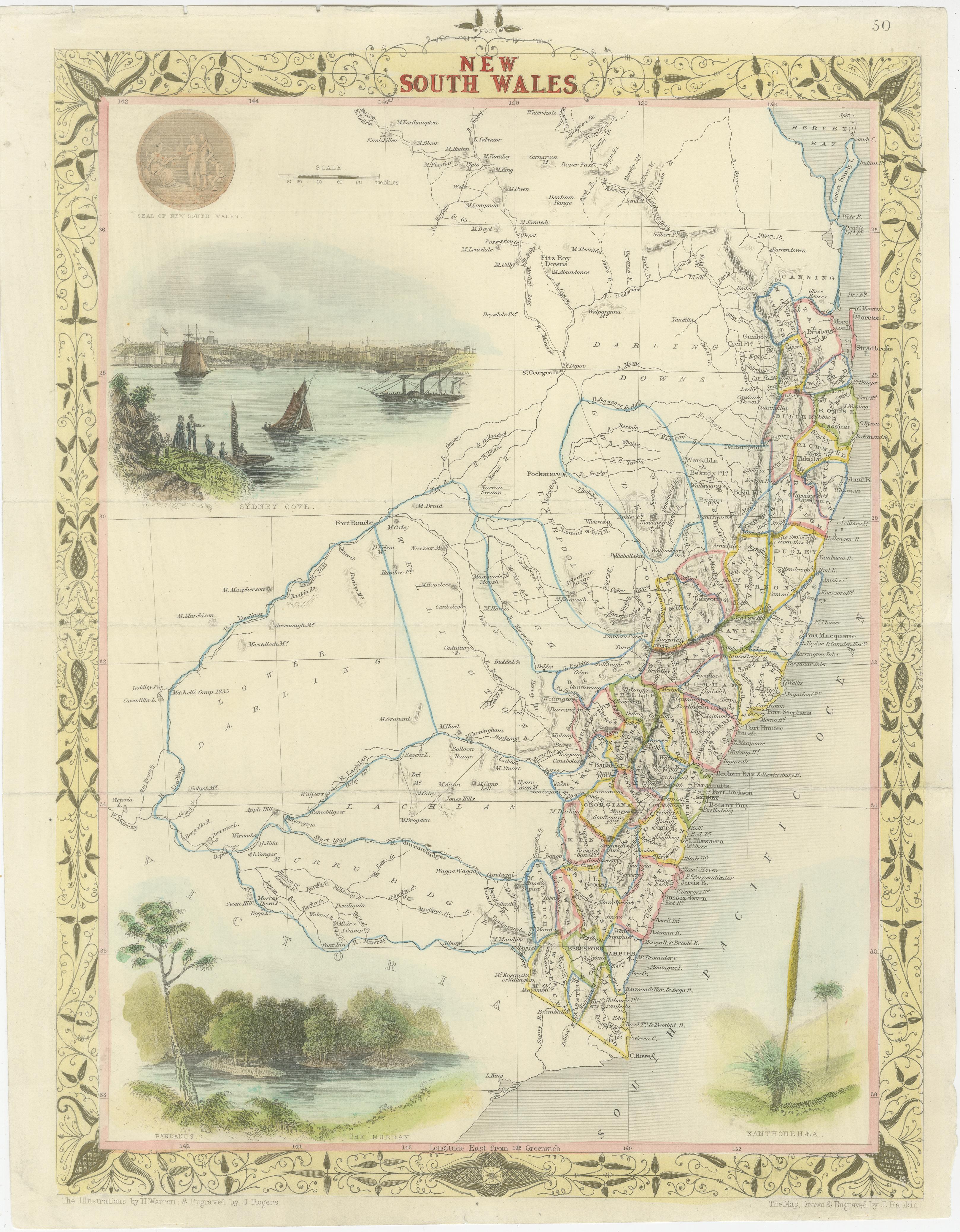 Antique map of Victoria, or Port Phillip (12.7 x 10.0