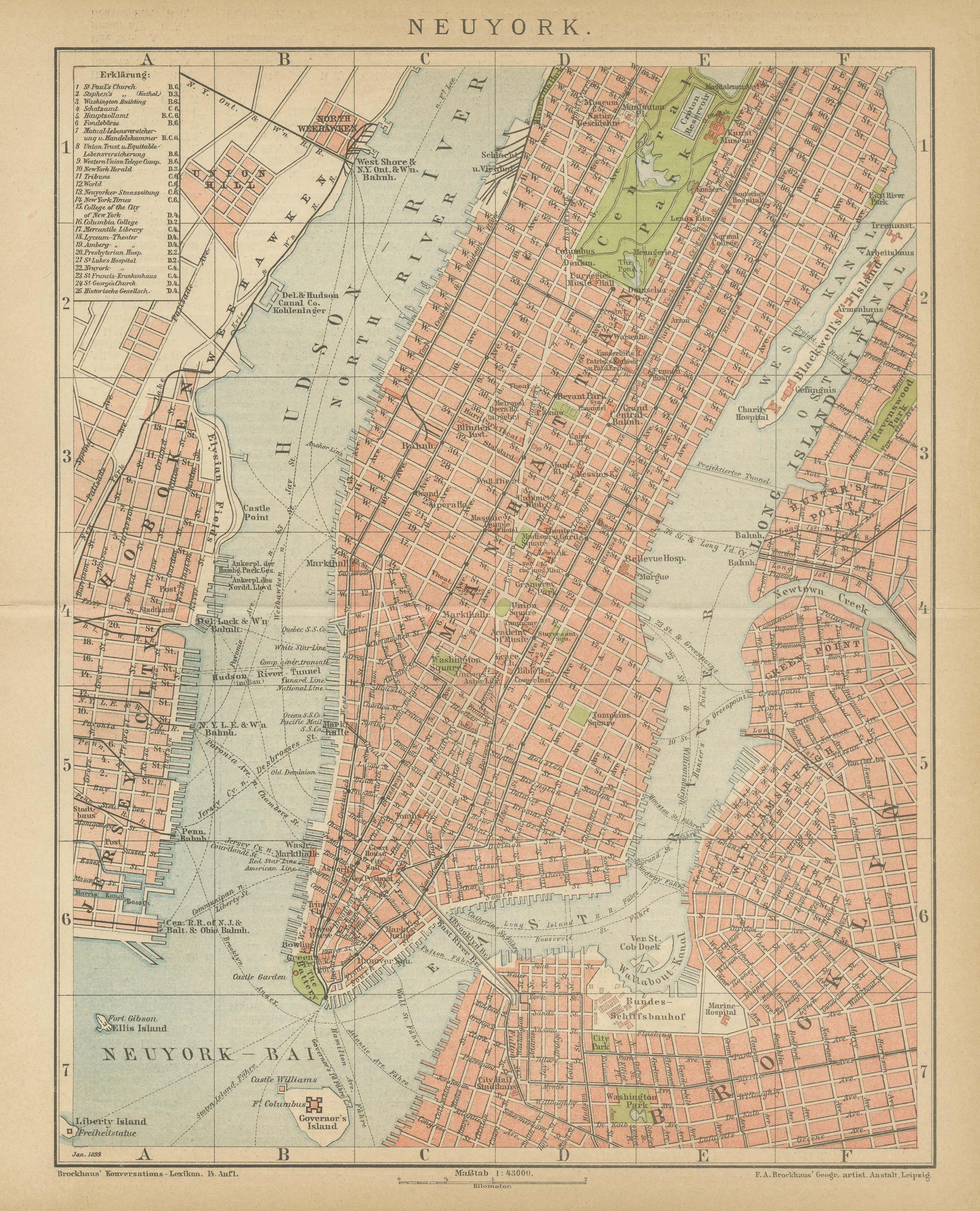 nyc map 1900
