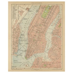 Used Map of New York, centered on Manhattan