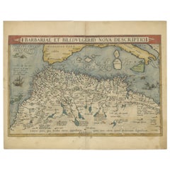 Antique Map of North Africa by Ortelius, c.1600