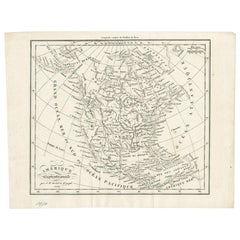 Carta geografica antica dell'America del Nord di Dufour "circa 1834