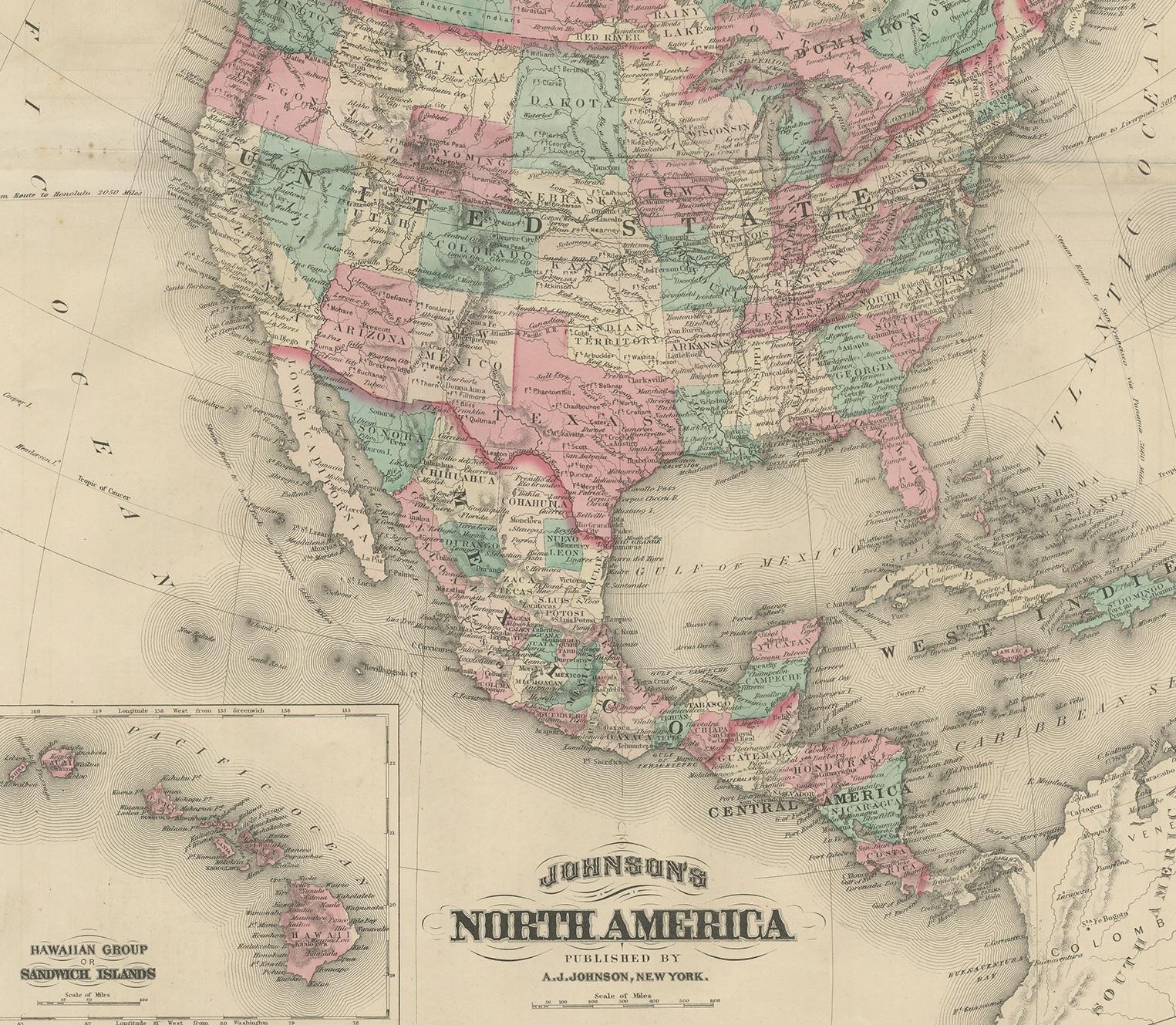 map of north america 1860
