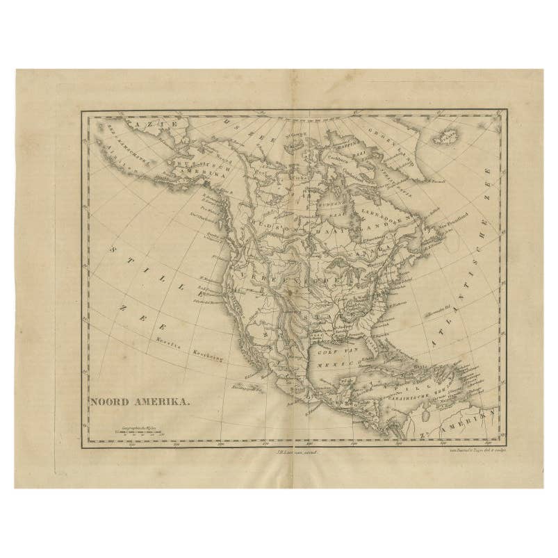 Antique Map of North America by Laarman, c.1860
