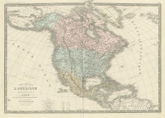 Antique Map of North America by Levasseur, 1875