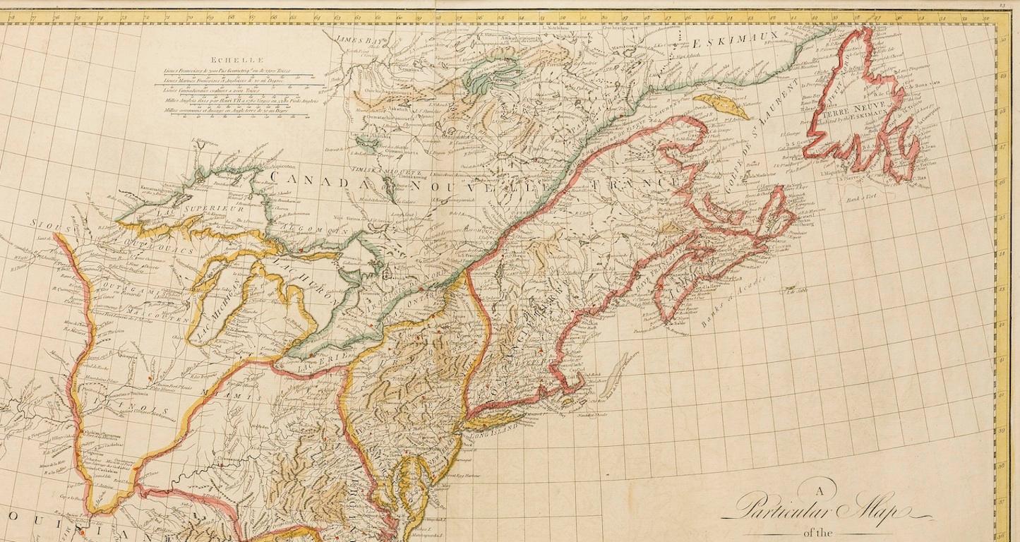 A particular map of the American Lakes and Rivers Published in London for John Harrison

This is a large 1790 map of the United States issued shortly after Independence. The map was created by Jean B. D'Anville’s and was originally issued in 1755,
