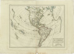 Antique Map of North and South America by Pierre Antoine Tardieu (1784-1869)