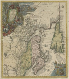Antique Map of Northeastern Canada by Lotter 'circa 1760'