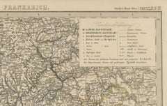Antique Map of Northeastern France – Alsace, Lorraine & Champagne, 1858