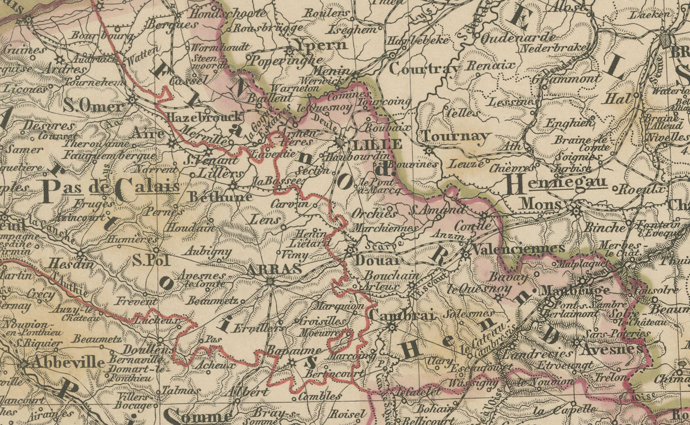 Mapa antiguo del noreste de Francia - Alsacia, Lorena y Champaña, 1858 Papel en venta