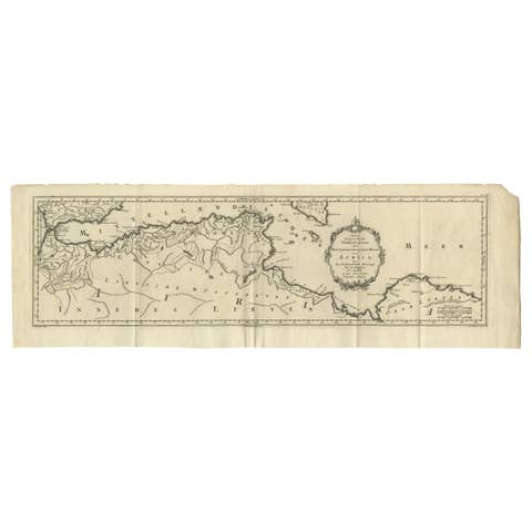 Original Antique Map of Northern Africa by Van Dùren (1749)