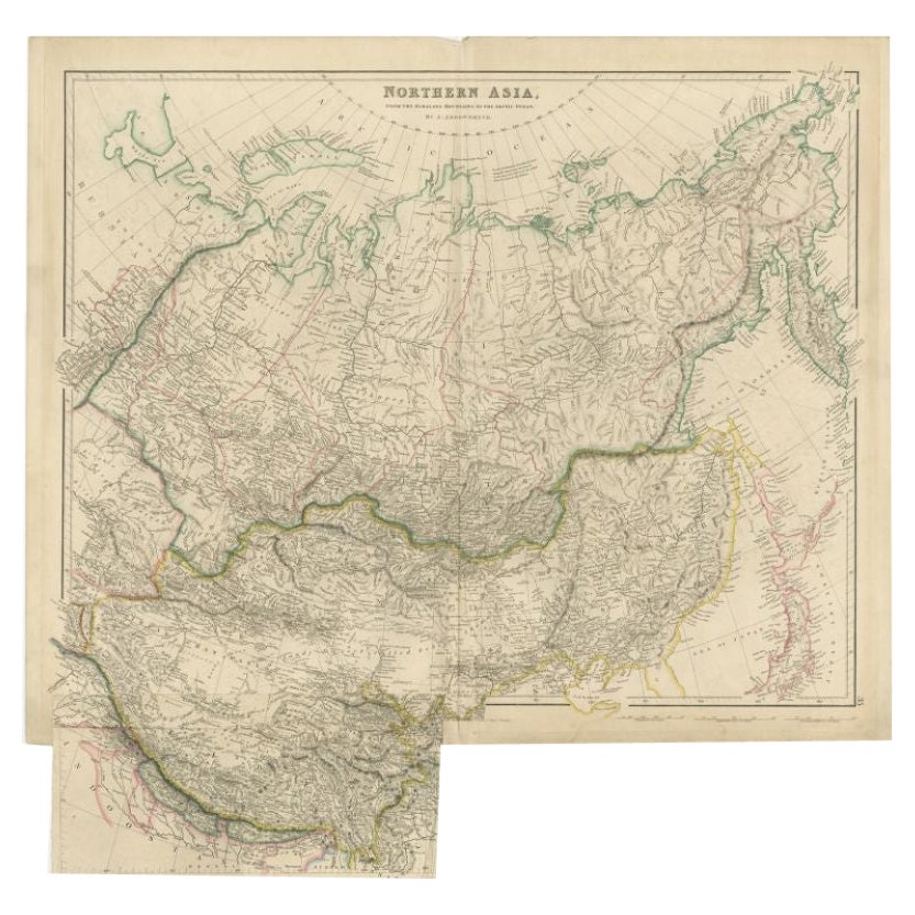 Carte ancienne d'Asie du Nord par Arrowsmith, 1834