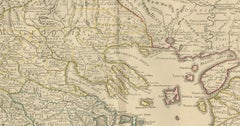 Antique Map of Northern Greece & Balkans – Macedonia, Thrace & Illyria, c.1818