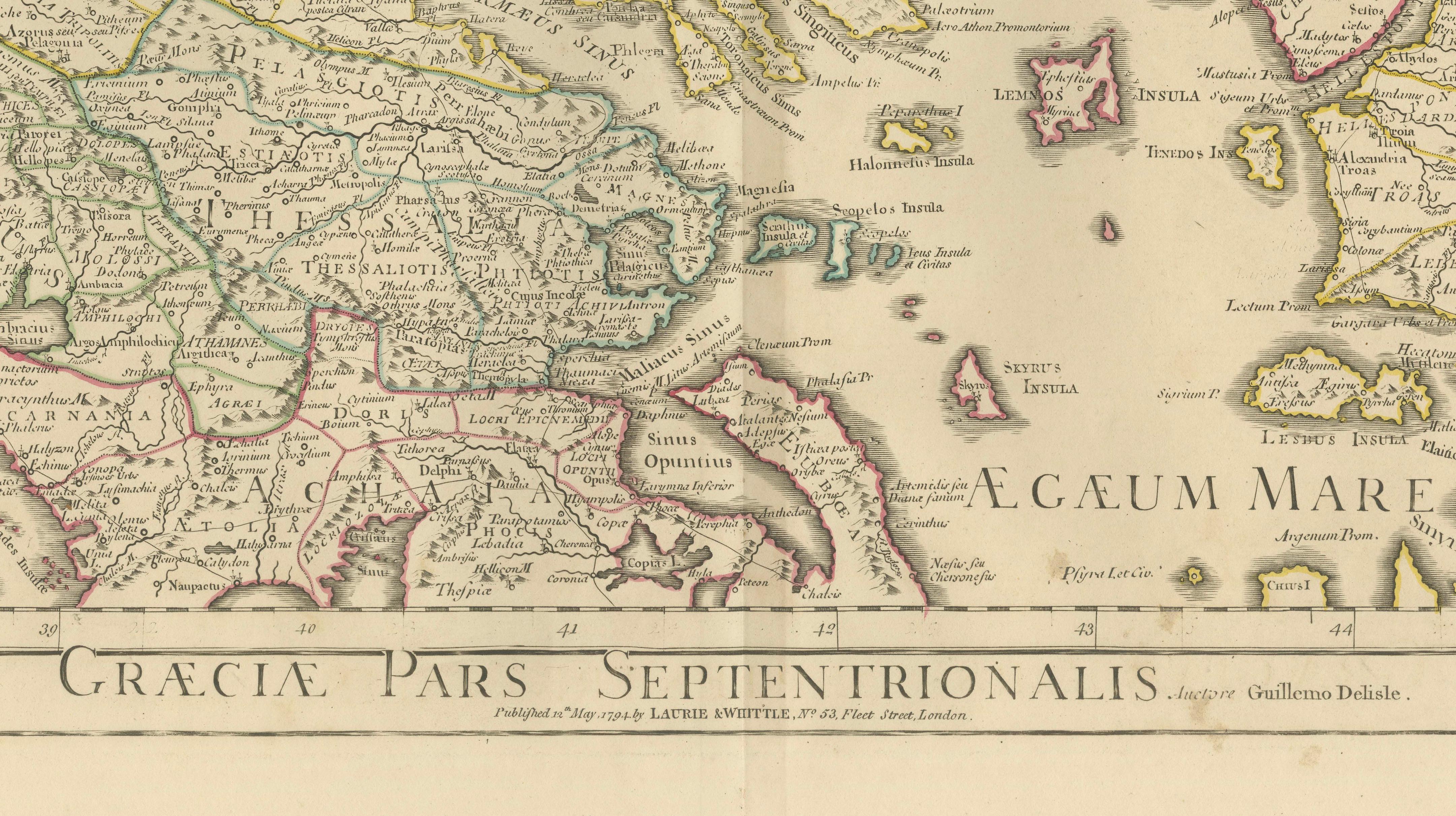 Antique Map of Northern Greece & Balkans – Macedonia, Thrace & Illyria, c.1818