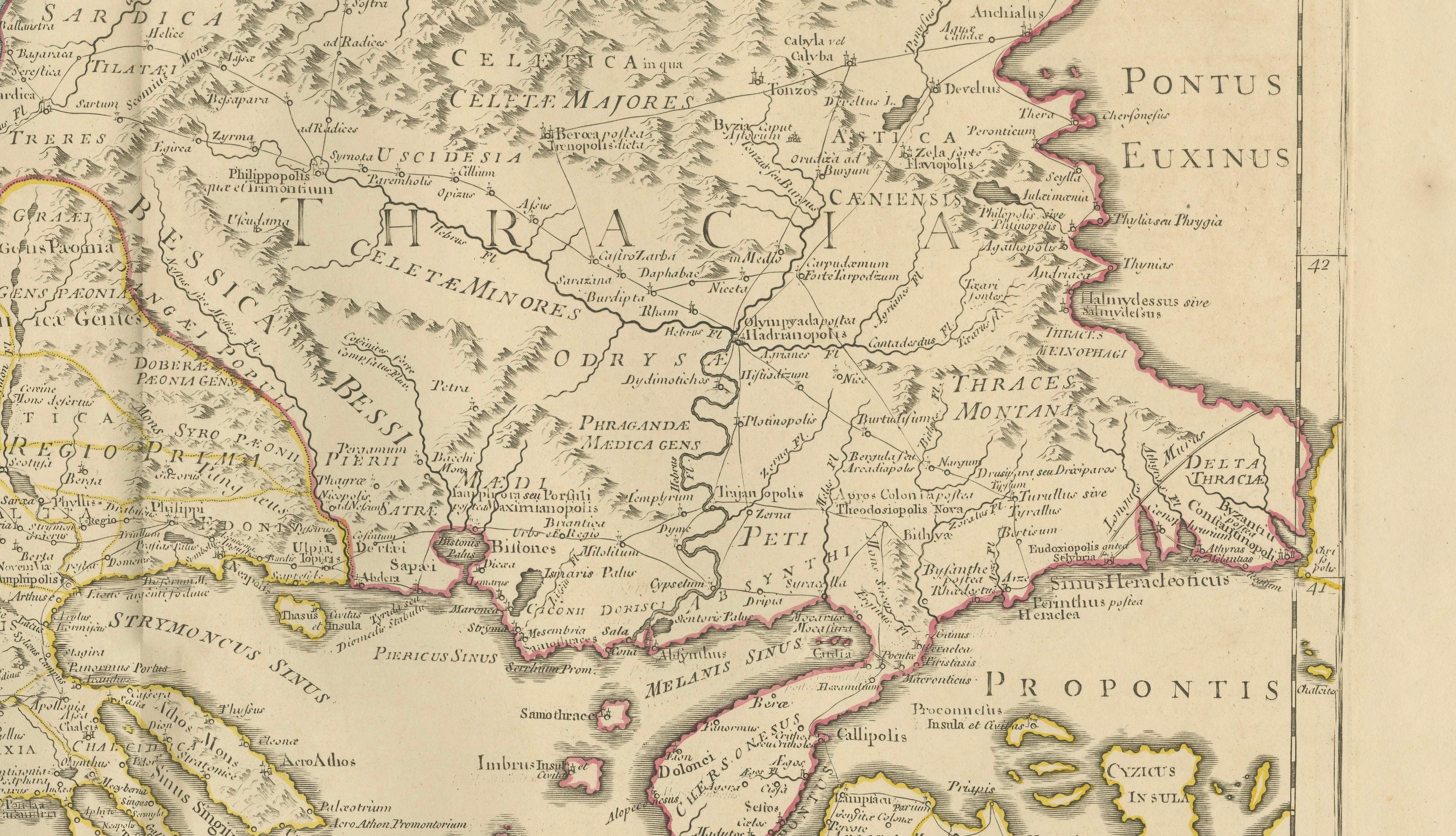 Antique Map of Northern Greece & Balkans – Macedonia, Thrace & Illyria, c.1818