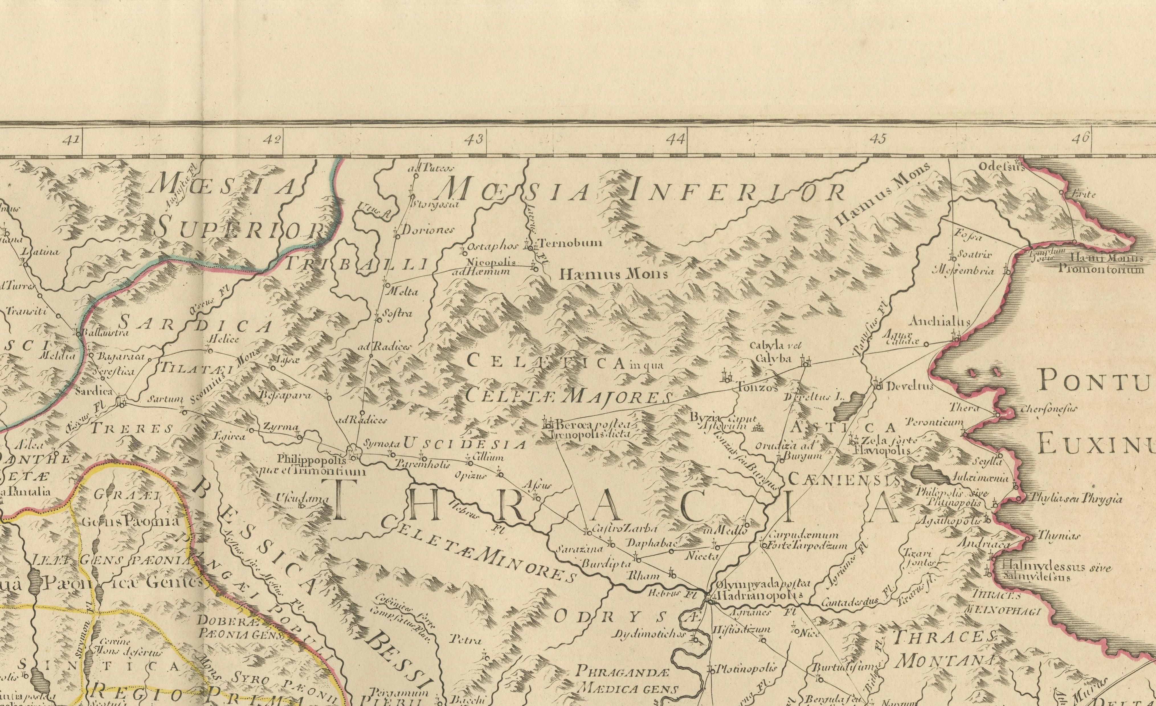 Antique Map of Northern Greece & Balkans – Macedonia, Thrace & Illyria, c.1818