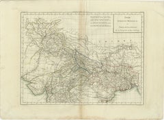 Antique Map of Northern India, Bengal, and Surrounding Regions by Tardieu, 1802