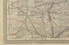 Antique Map of Northern Ohio – The Buckeye State with Railroads & Counties, 1888