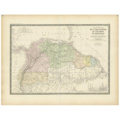 Antique Map of Northern South America by Levasseur '1875'