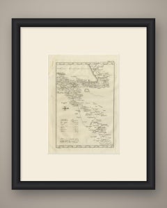 Antique Map of Northern Syria, Aleppo and Antioch, 1780