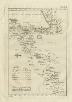 Antique Map of Northern Syria, Aleppo and Antioch, 1780