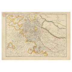 Antique Map of Northwestern India by Weller, 1857