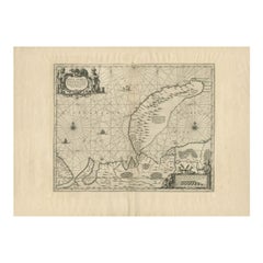 Antike Karte von Nova Zembla von Janssonius, um 1650