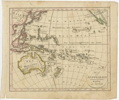 Antique Map of Oceania and the Pacific Ocean, Australia and New Zealand, 1826