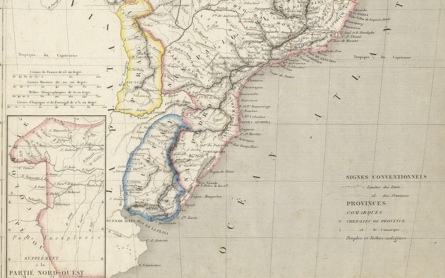 map of paraguay and uruguay
