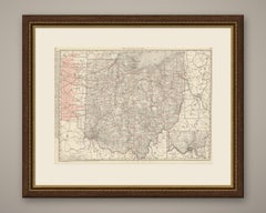 Antique Map of Ohio, The Buckeye State, Rand McNally, 1899