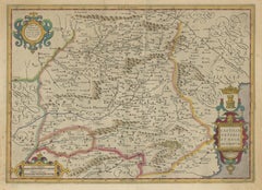 Antike Karte von Alt- und Neukastilien, Spanien von Jodocus Hondius, ca. 1636