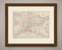 Antique Map of Ontario, with Toronto and Ottawa Insets, Rand McNally, 1899