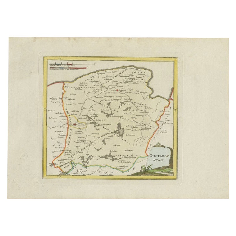 Mappa antica di Oostergo di Von Reilly, 1791