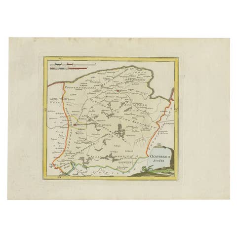 Antique Map of Oostergo, Friesland, by Von Reilly, 1791