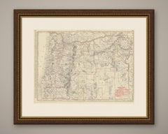 Antique Map of Oregon, The Beaver State, Rand McNally, 1899
