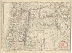 Antique Map of Oregon, The Beaver State, Rand McNally, 1899